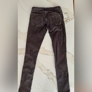 rag & bone Gray Corduroy Skinny Jeans Size 26 EUC